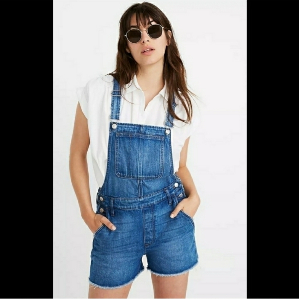 Madewell Size XS Women's Blue Denim Overalls - Adirondack Short Jean Overalls